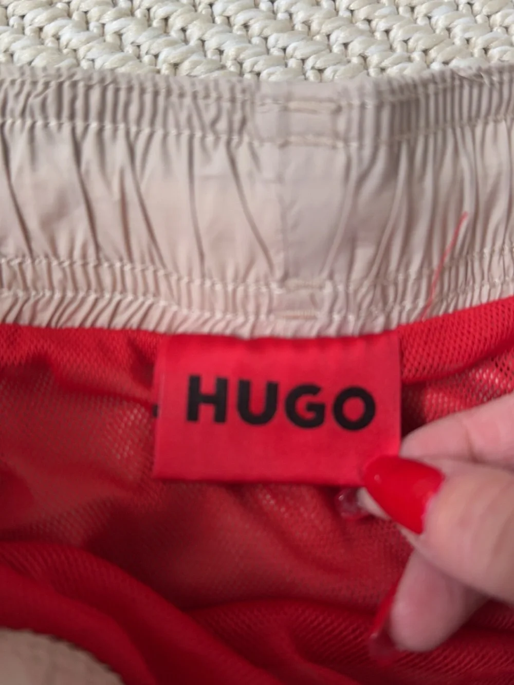 HUGO Haiti Light Beige Swim Shorts‎